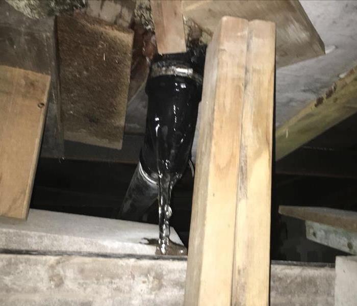 Water Pipe burst at a residence due to frigid temperatures