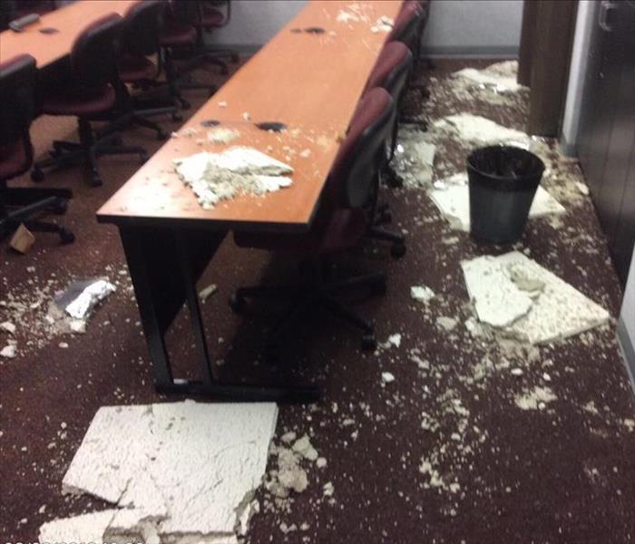 Water damaged classroom